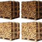 4 x Paletten (2 x Weißeiche + 2 x Buche/Hainbuche) – 25cm-Scheite