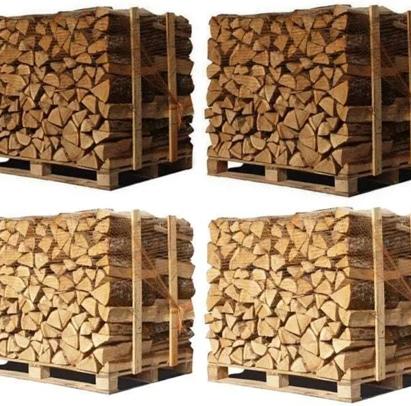 4 x Paletten (2 x Weißeiche + 2 x Buche/Hainbuche) – 30cm-Scheite