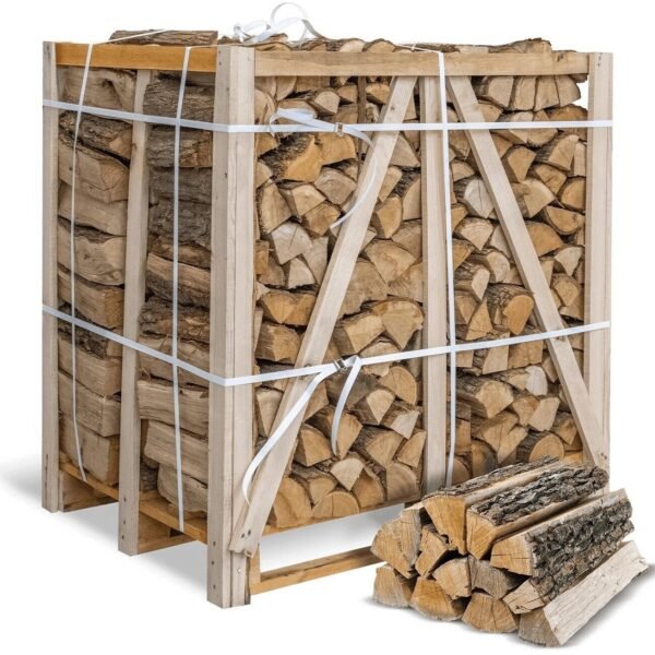 2x Paletten (Weißeiche + Buche/Hainbuche) – 50cm-Scheite
